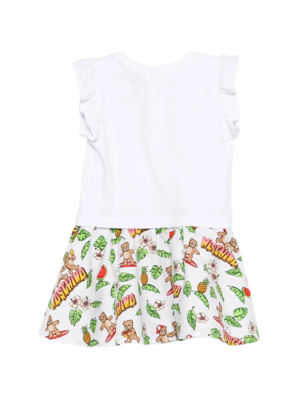 abito con fantasia all over MDV0D7LBA10 10101 MOSCHINO KIDS 