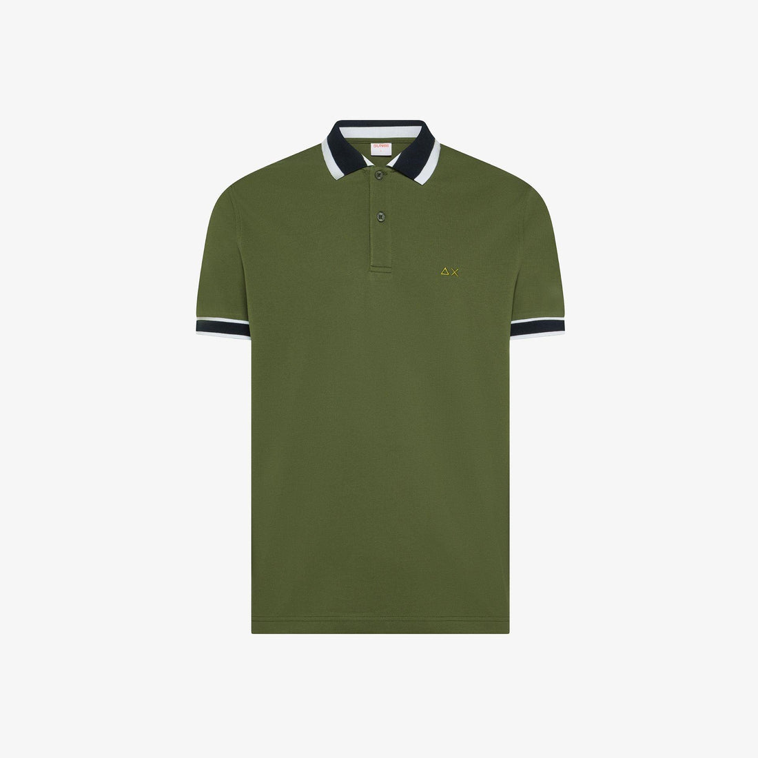 Polo multistripes collo multicolor A36117 VERDE SUN68 
