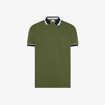 Polo multistripes collo multicolor A36117 VERDE SUN68 
