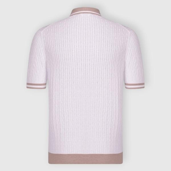 Polo in maglia a trecce 57113 20625 002 GRAN SASSO 