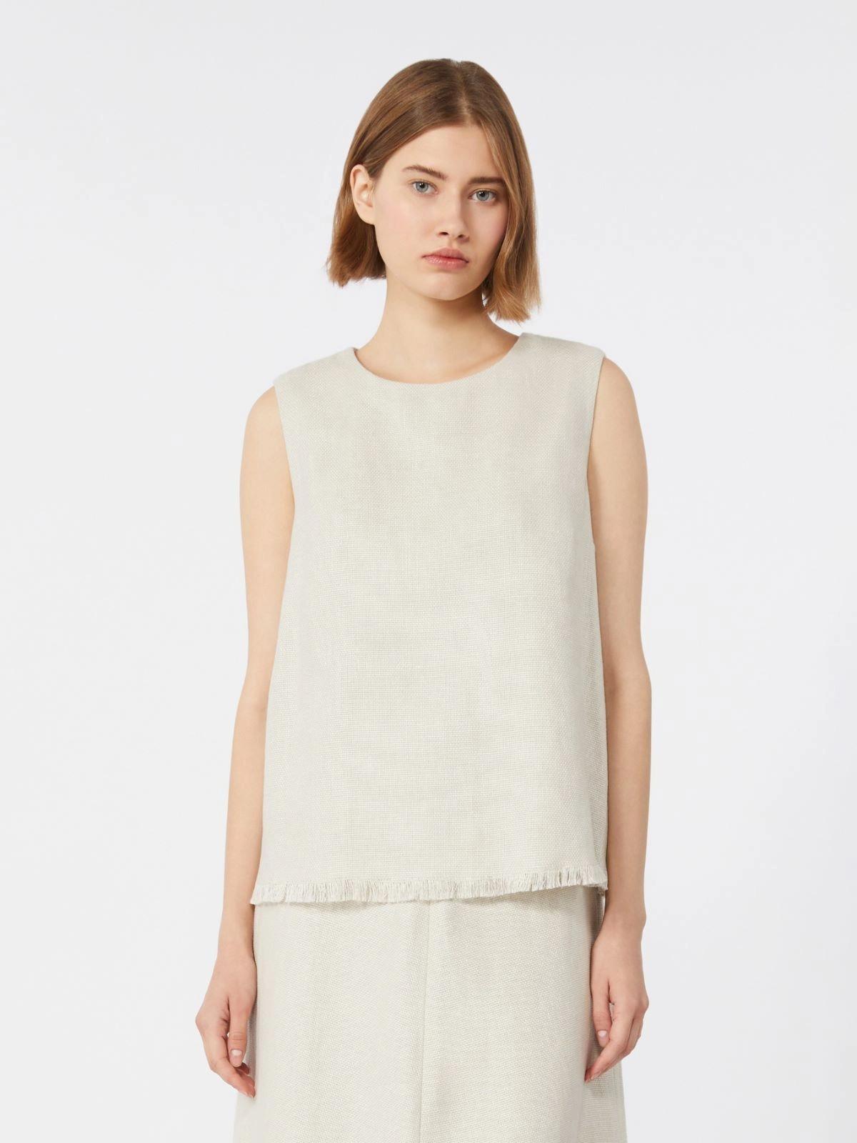 top in stuoia di lino SMMANIKA 036 S MAXMARA 