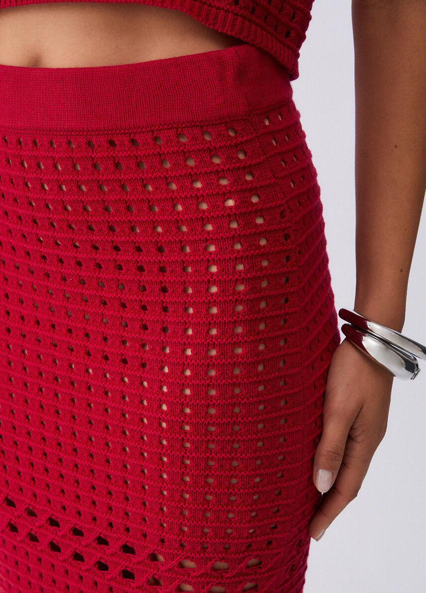 gonna midi crochet WA6327MA79R 91955 LIU JO WHITE 