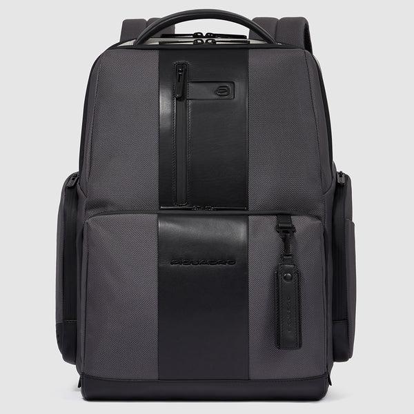 zaino grande in tessuto e pelle CA4532BR2S GRN PIQUADRO 