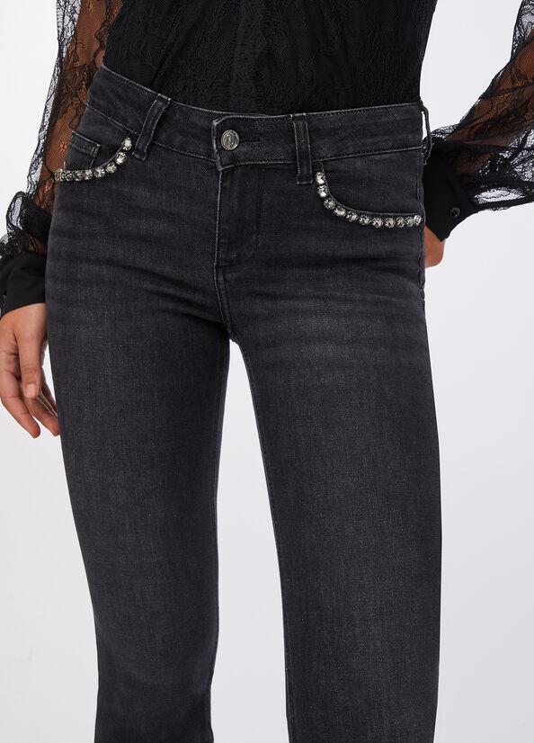 jeans slim con strass UF5016D4797 87462 LIU JO DENIM 