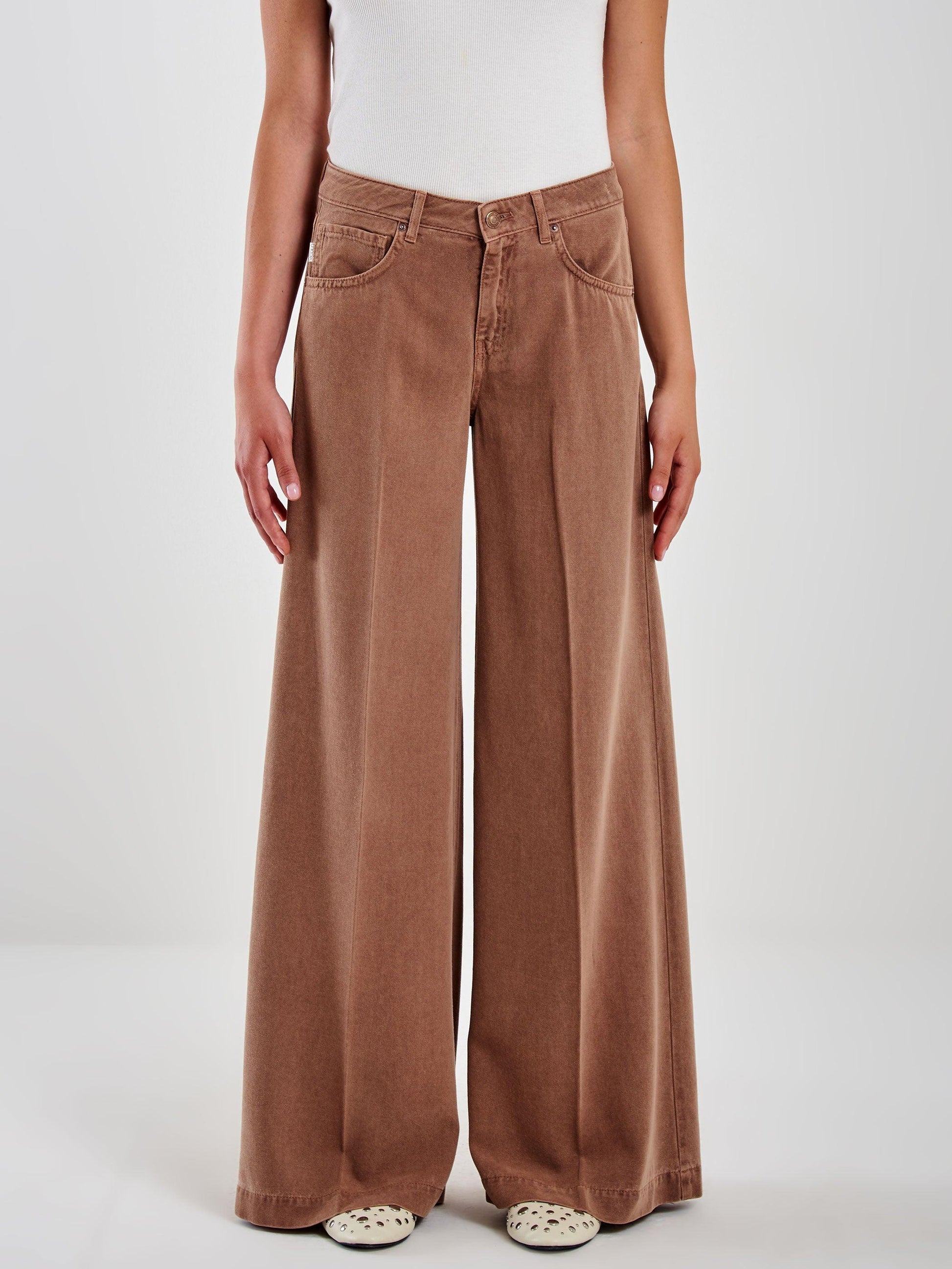 jeans madison wide leg DF5145 CAMMELLO VICOLO 