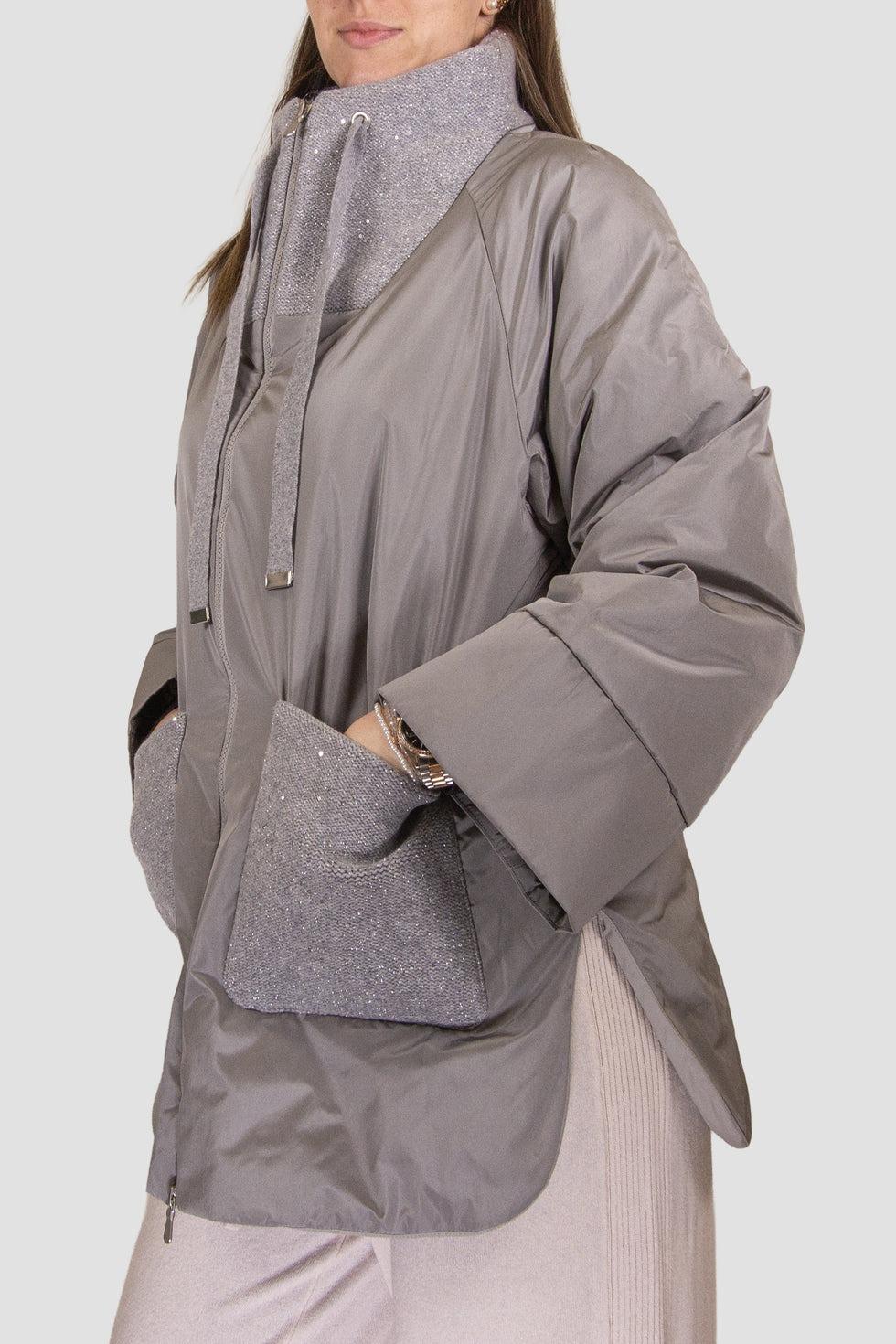 piumino collo alto con coulisse 78271 68671 070 GRAN SASSO 