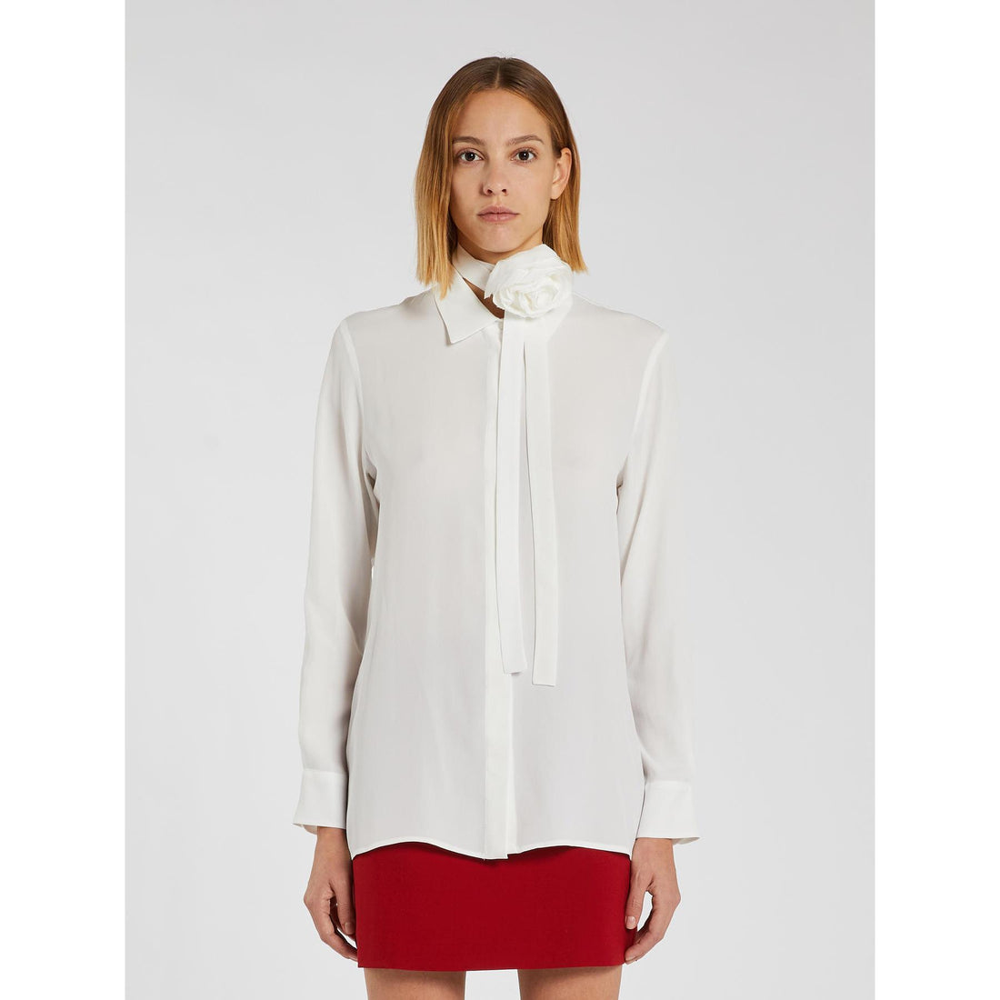 camicia in seta con fiore NASTRO 001 MARella 