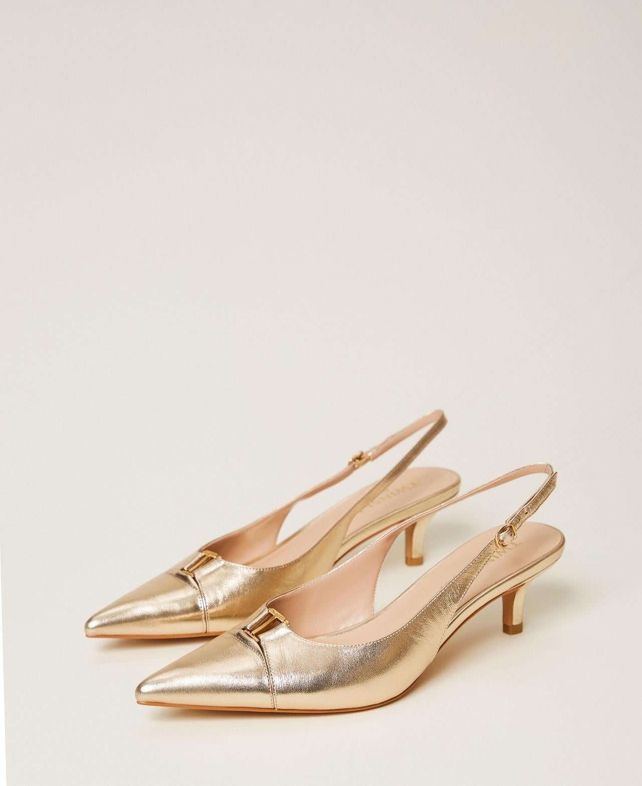 Décolleté sling back in pelle 261TCP034 10363 TWINSET 