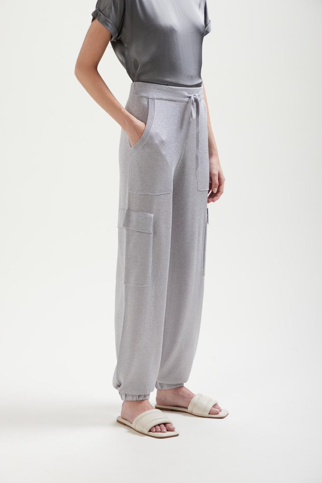 Pantalone cargo in lurex 8970 15 00004 KANGRA 