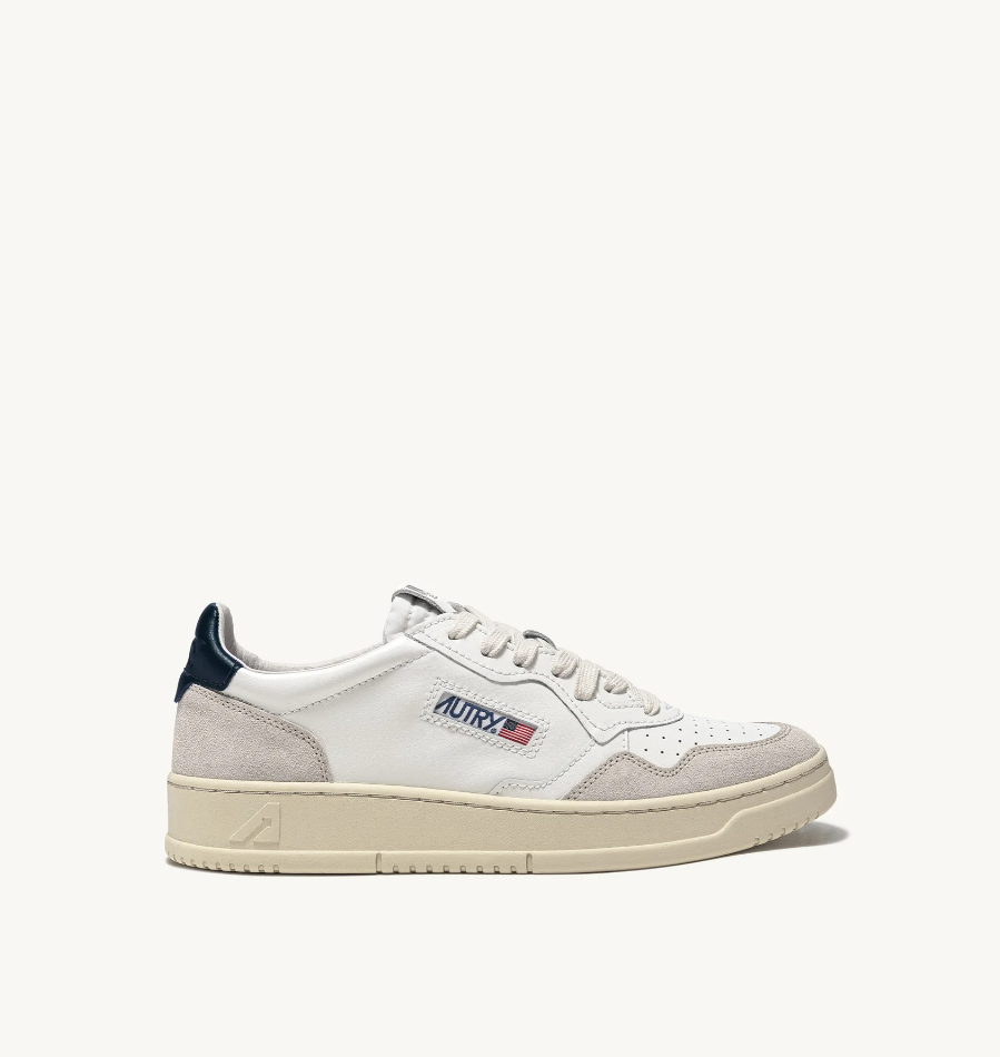 sneakers medalist low in pelle AULMLS28 WHITE/BLUE AUTRY 