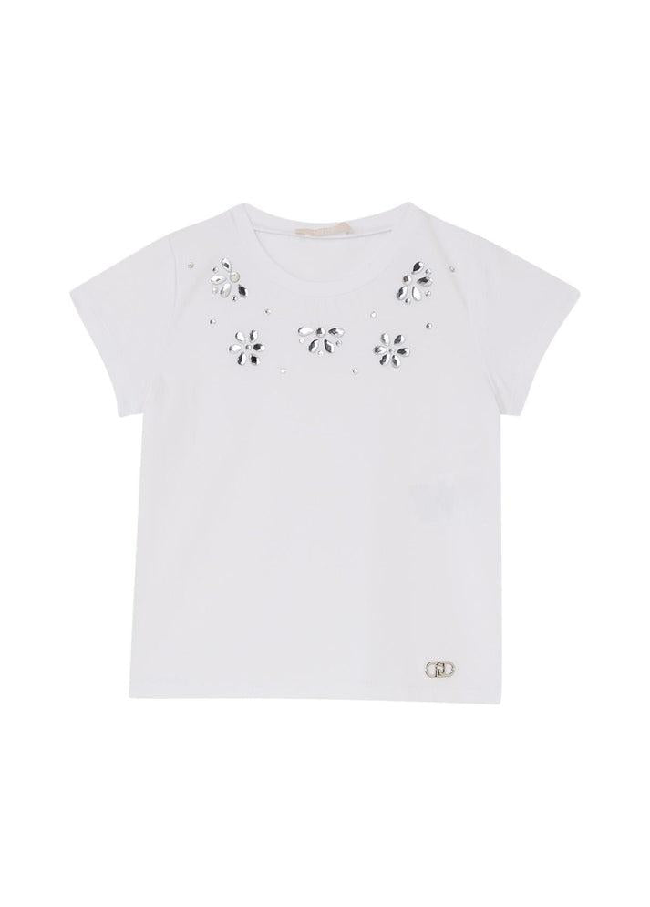 t-shirt con dettagli KA6060JS003 44121 LIU JO JUNIOR 