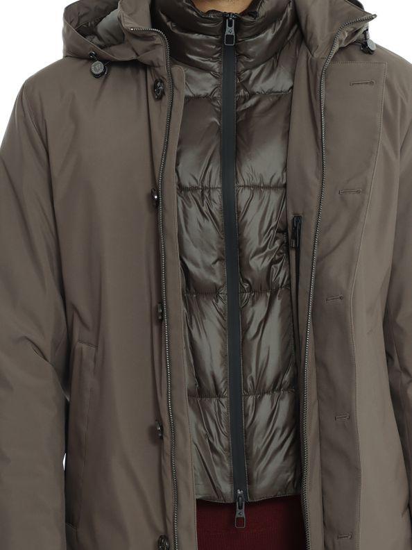 Parka con pettorina e cappuccio F09MUCX778 265-38 MONTECORE 