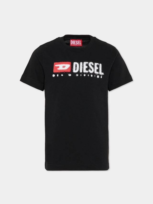 t-shirt con logo diesel J02475 00YI9 K900 DIESEL 