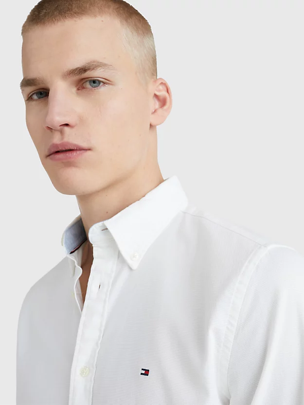 Camicia slim fit th flex MW0MW29164 YBL TOMMY HILFIGER 