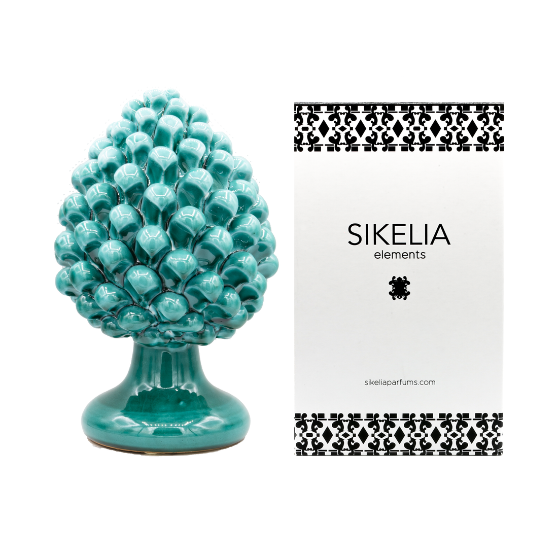Pigna lavorata a mano in ceramica PIGNA TRISKELE SIKELIA PARFUMS 