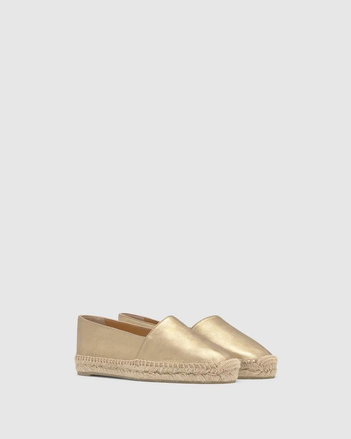 espadrilla in pelle metallizzata 025708 3000 ORO CASTANER 