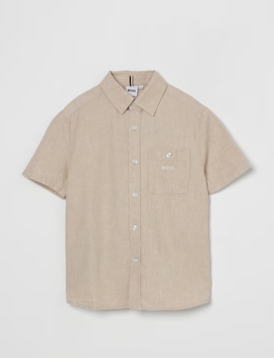 camicia in cotone e lino J52008 249 BOSS 