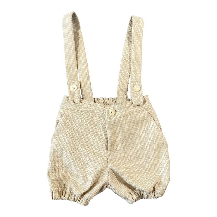 pagliaccetto a fantasia pied de poule MF2522I BEIGE MANUELL&FRANK 