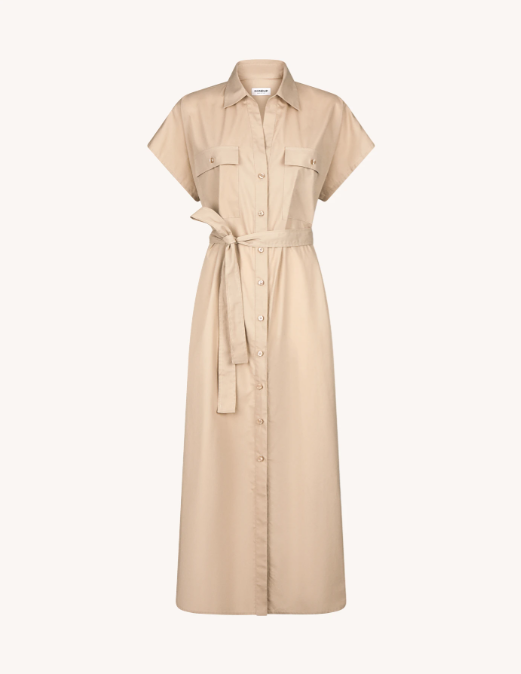 abito longuette con spacco DA430PF0010DXXX 010 DONDUP 