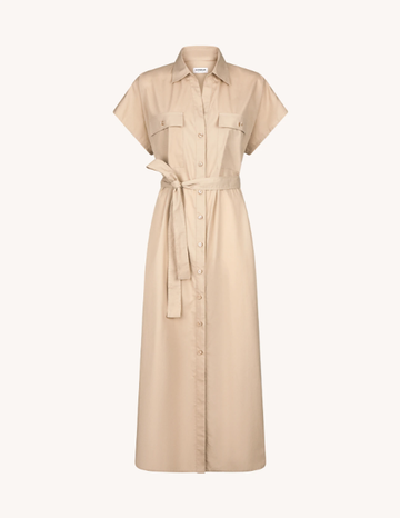 abito longuette con spacco DA430PF0010DXXX 010 DONDUP 