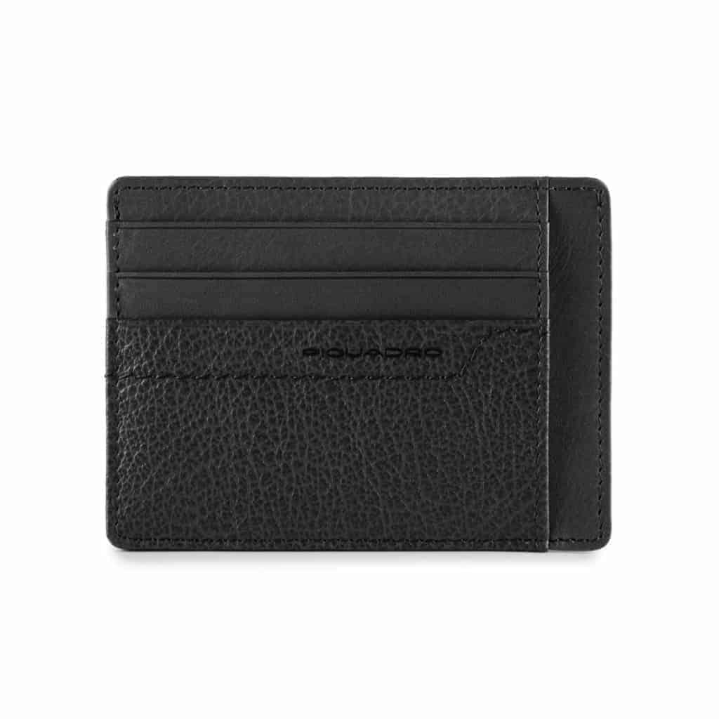 Portacarte in pelle con logo PP2762S94R N PIQUADRO 
