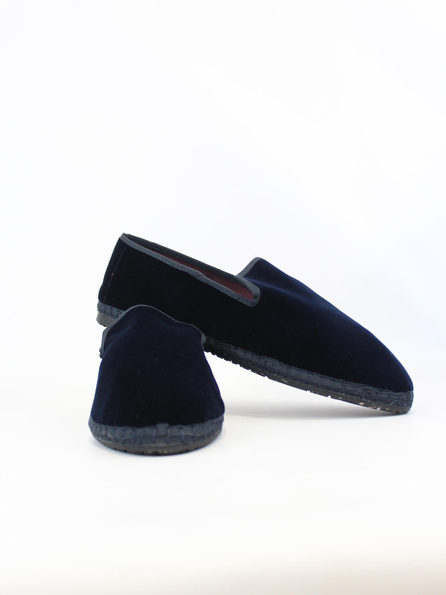 scarpa bassa in velluto blu RIPLEY NAVY FLABELUS 