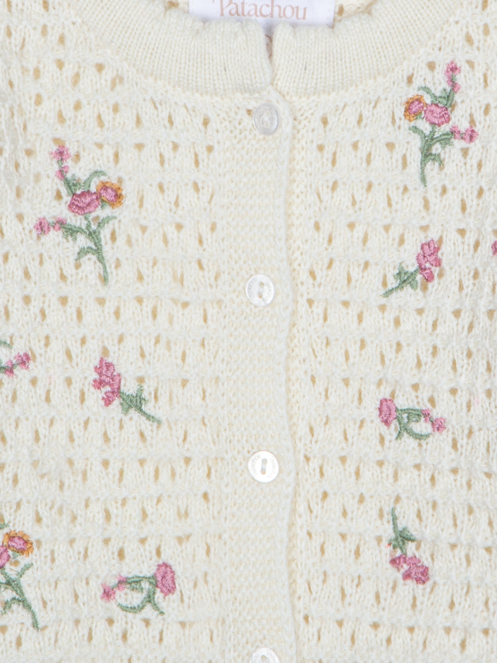 cardigan fiori CA4133111 ECRU PATACHOU 