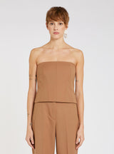 MARella top bustier Marrone