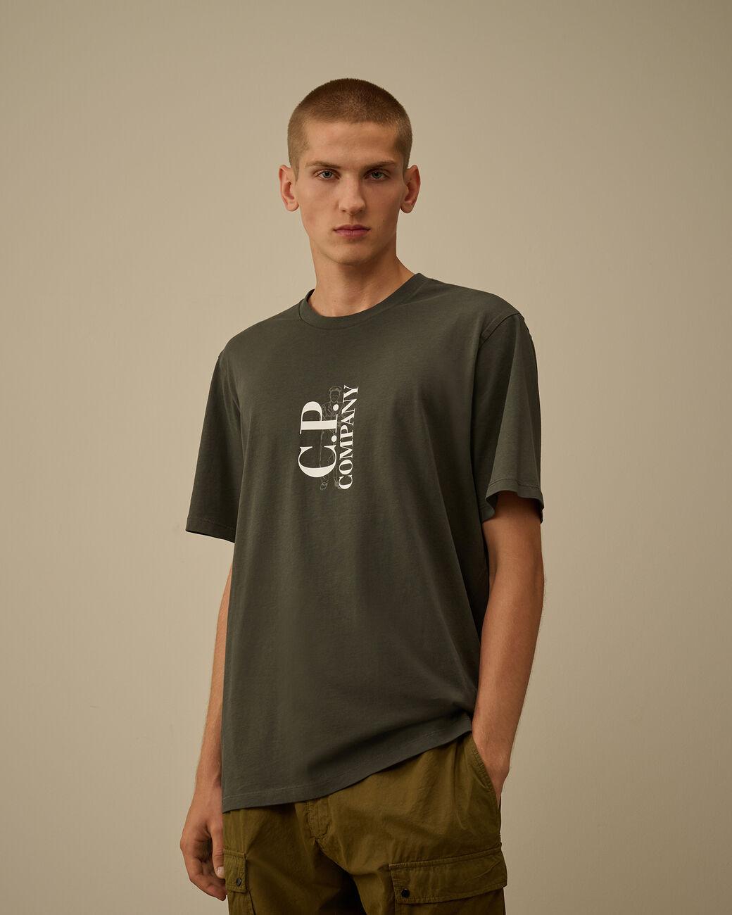 t-shirt logo 19CMTS091A 005100W 978 CP COMPANY 