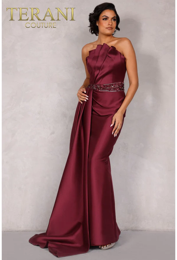 abito lungo terani couture 2021E2784 WINE TERANI COUTURE 