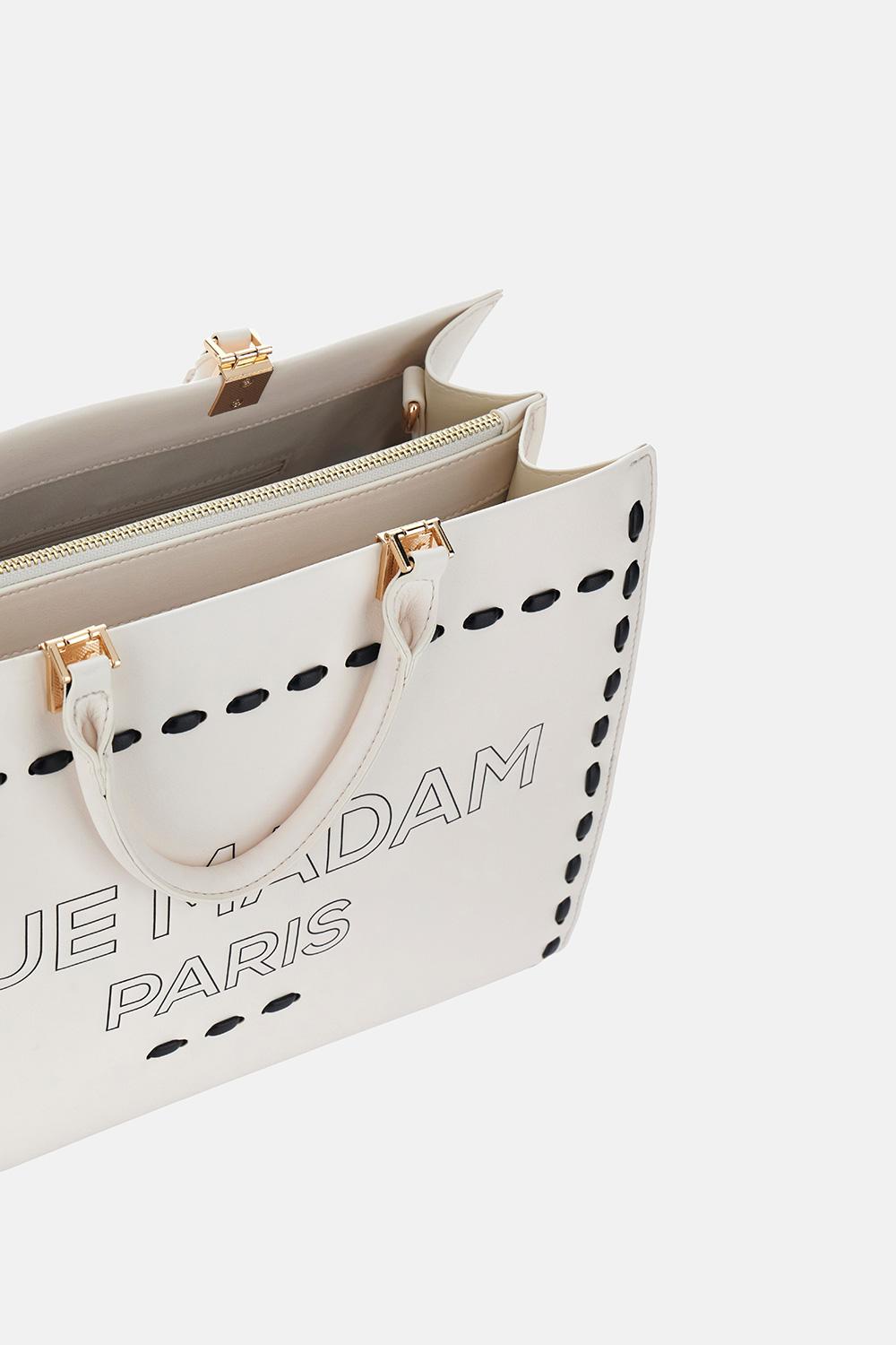 Borsa Iconique spring tote 1531ICONIQUE OFF WHITE RUE MADAM PARIS 