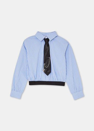 camicia con cravatta GF5056T2951 C3656 LIU JO JUNIOR 