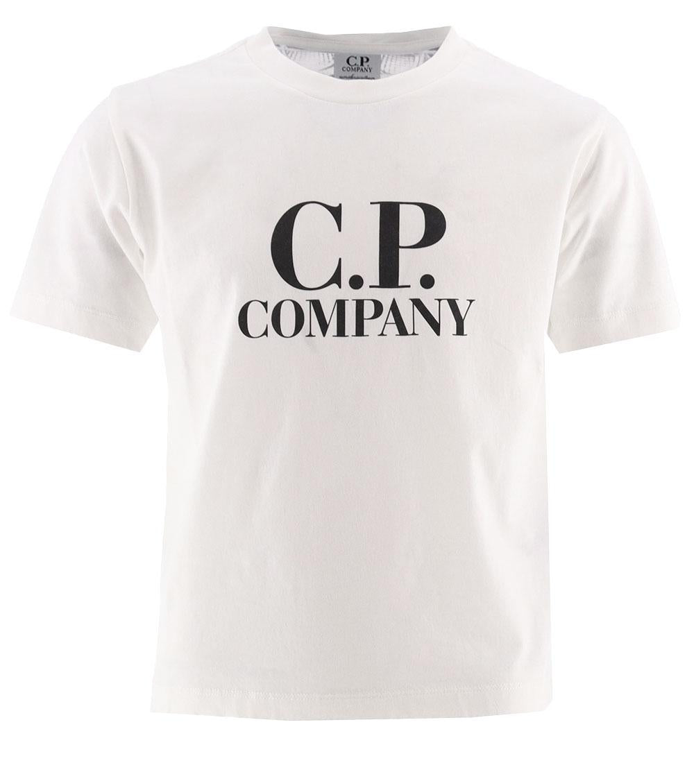 t-shirt con logo fronte e retro COM006LAA17 10135 CP COMPANY KIDS 
