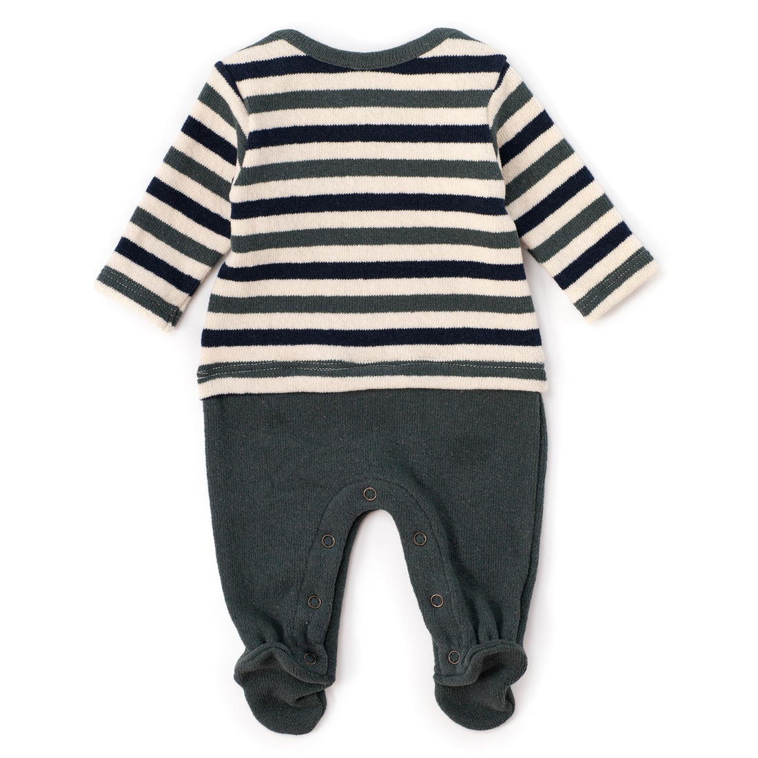 tutina a righe bicolor C62015 RIGA VERDLU/V PINO COCCODE' 