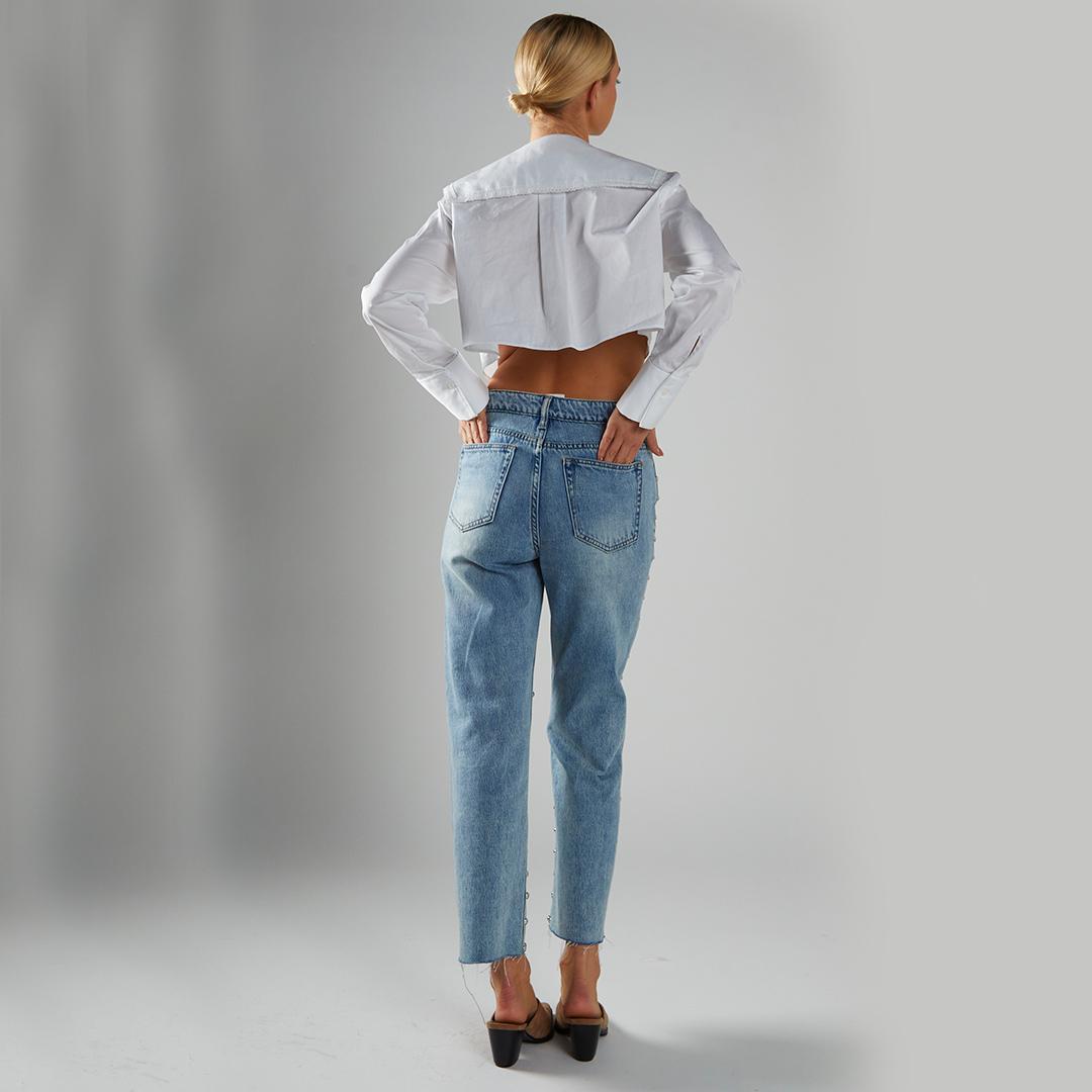jeans con borchie AN5370 LIGHT GLAMOROUS 