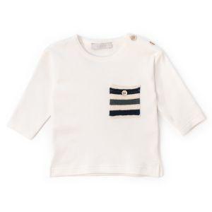 t-shirt con righe bicolor C62132 PANNA VERDE COCCODE' 