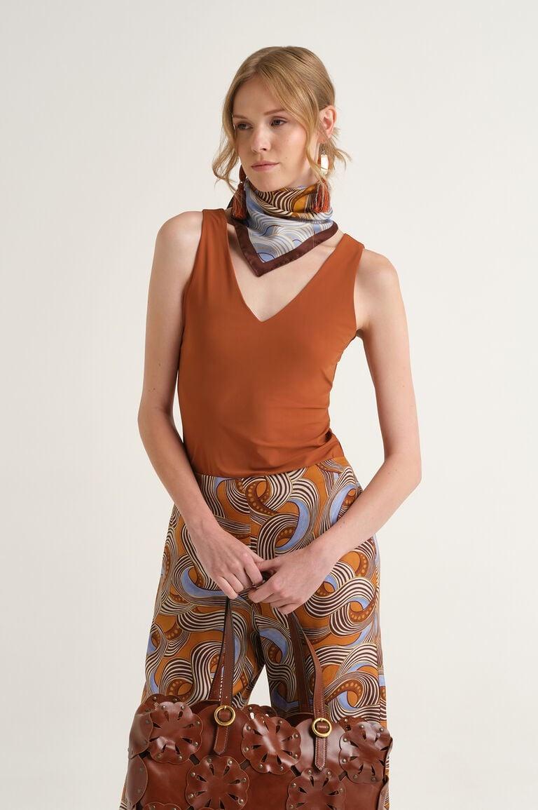 top in soft jersey JP5564 70210 41008 CARAMELLO MALI'PARMI 