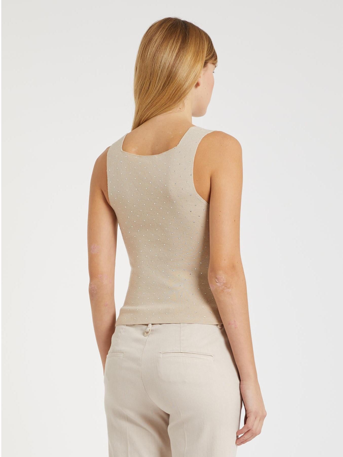 top con applicazioni AFIDE2 001 MARella MONOCHROME 
