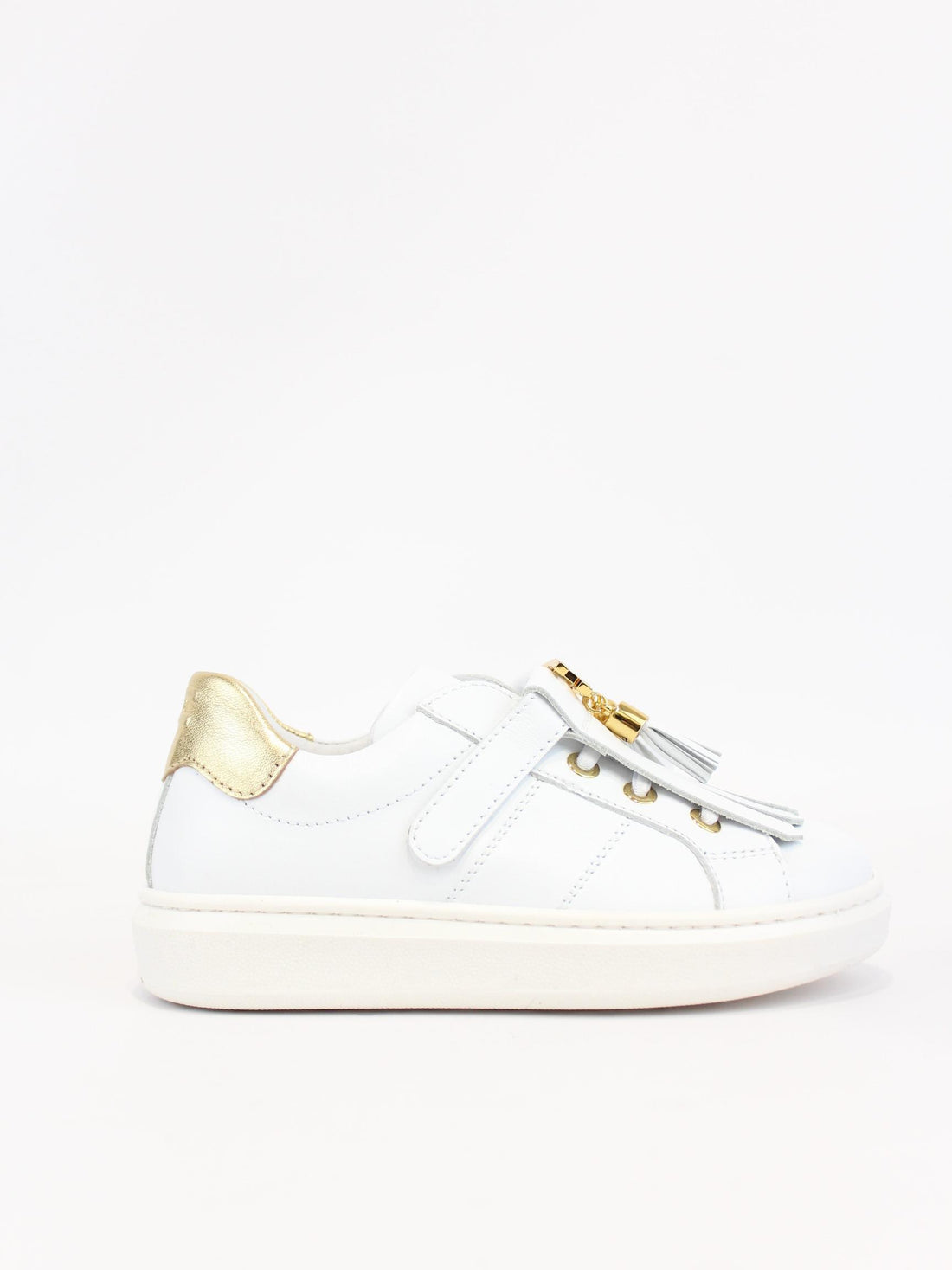 sneakers con frange e inserti oro F1A9 E0224 BIANCO/ORO ELISABETTA FRANCHI 
