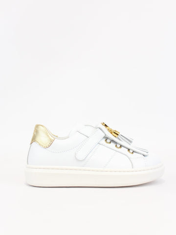 sneakers con frange e inserti oro F1A9 E0224 BIANCO/ORO ELISABETTA FRANCHI 