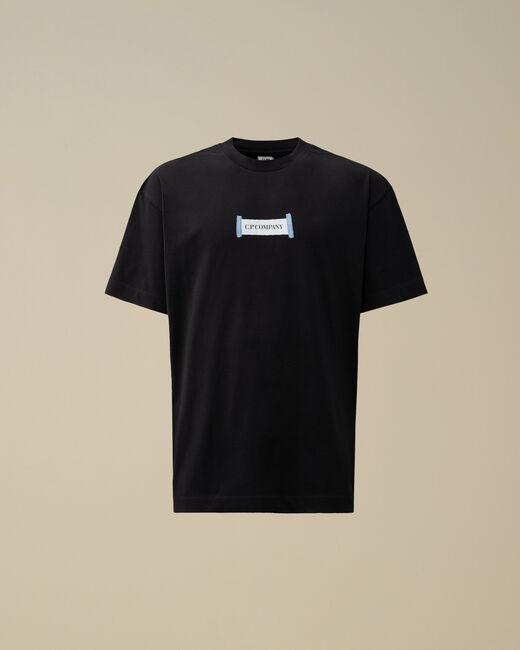 t-shirt con logo fronte e retro 18CMTS148A 006586W 888 CP COMPANY 