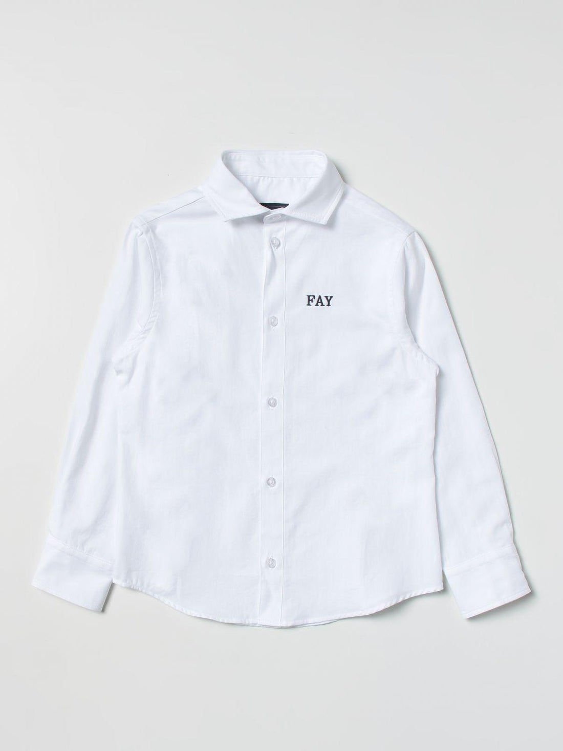camicia con logo ricamato in contrasto FS5P80 Z0076 100 FAY 