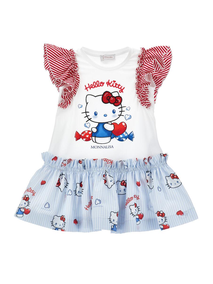 vestito hello kitty con volants 11G917 7201 0099 MONNALISA 