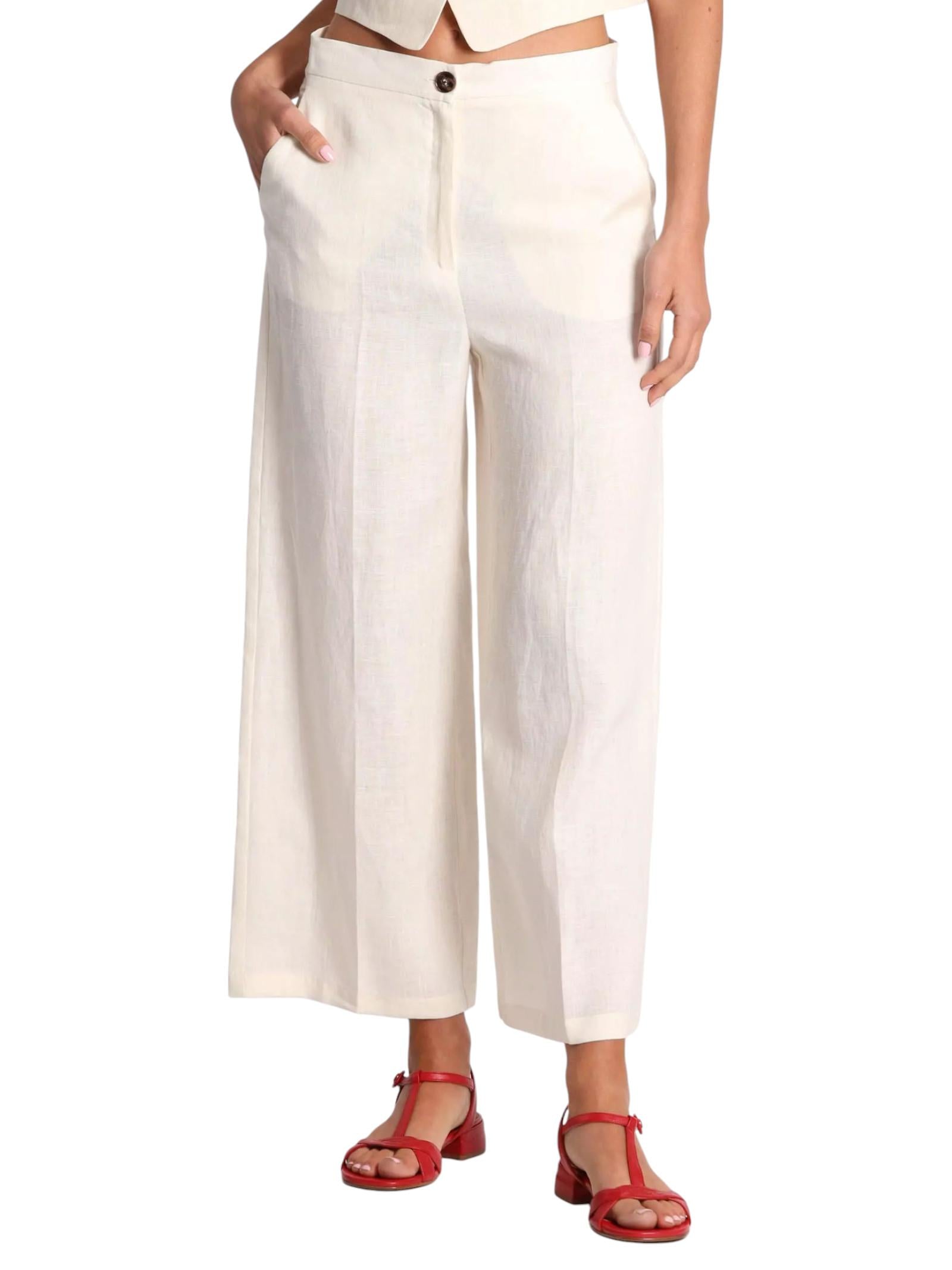 pantalone ampio in lino SILVANA 003 EMME MARELLA 