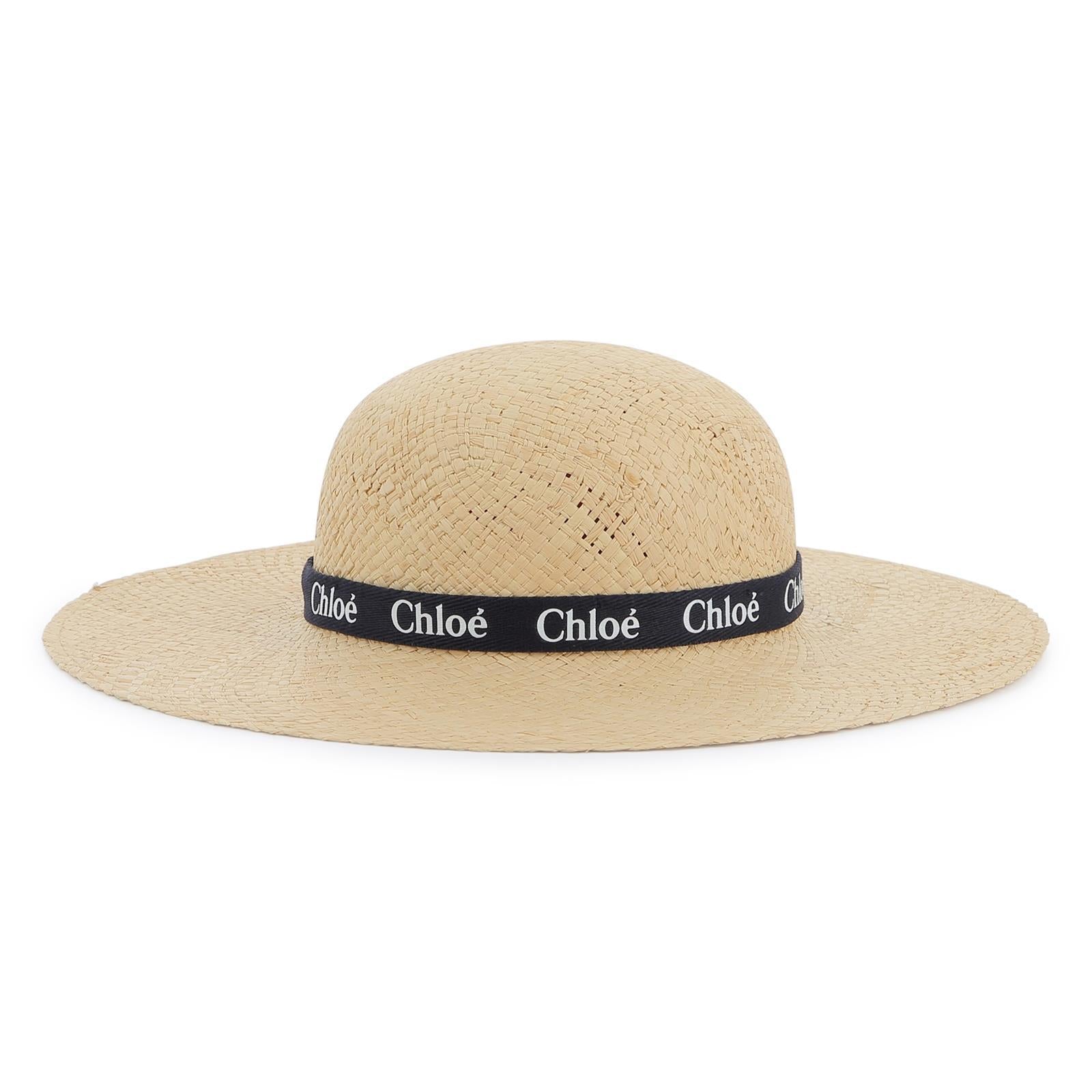 cappello in rafia con treccia C20432 859 CHLOE 