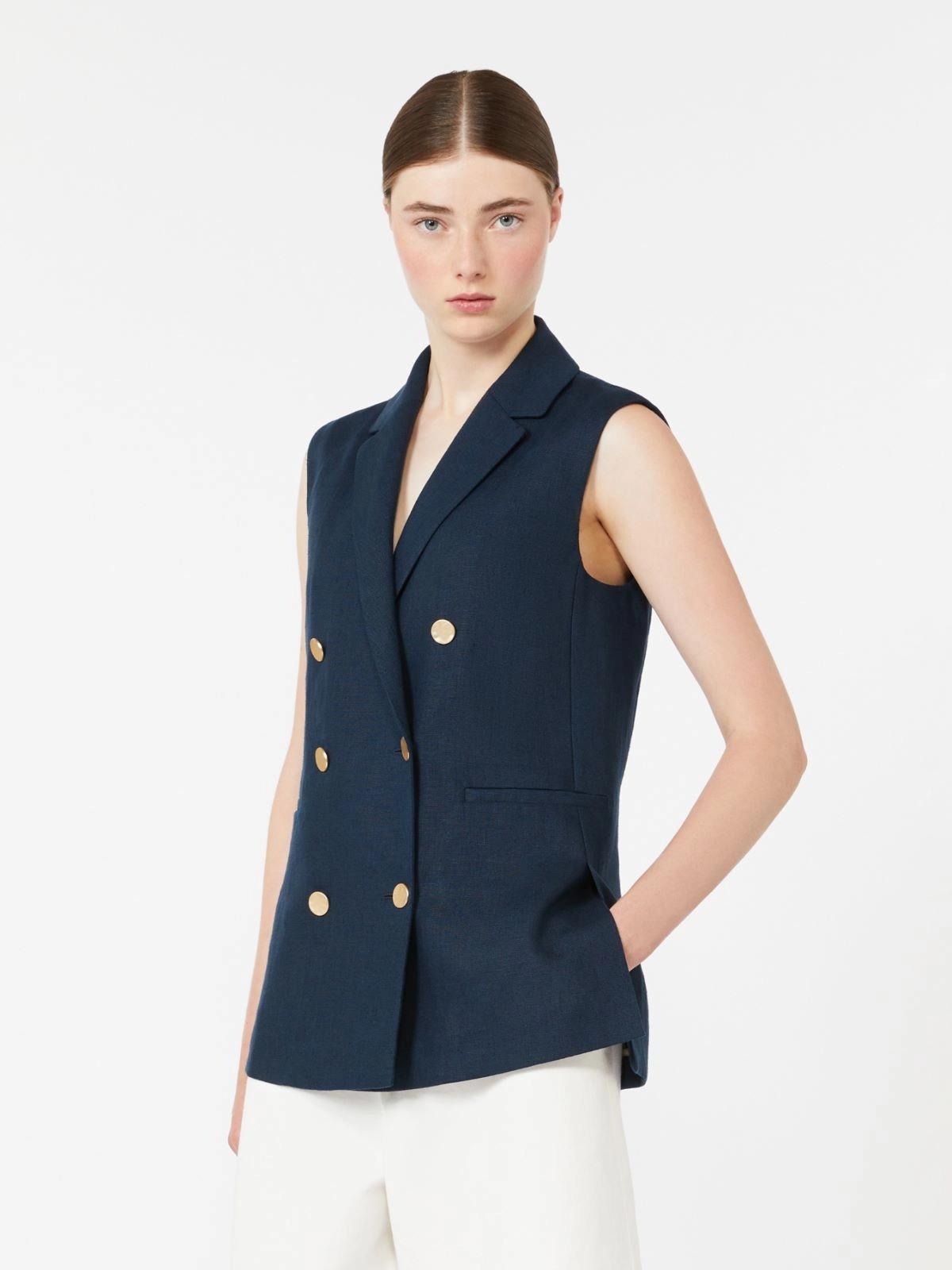 gilet in stuoia di lino SMMBIRD 004 S MAXMARA 