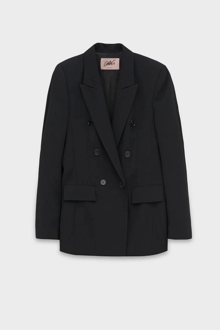 blazer doppiopetto in crepe satin IMAS07 D8 10 CARLAG 