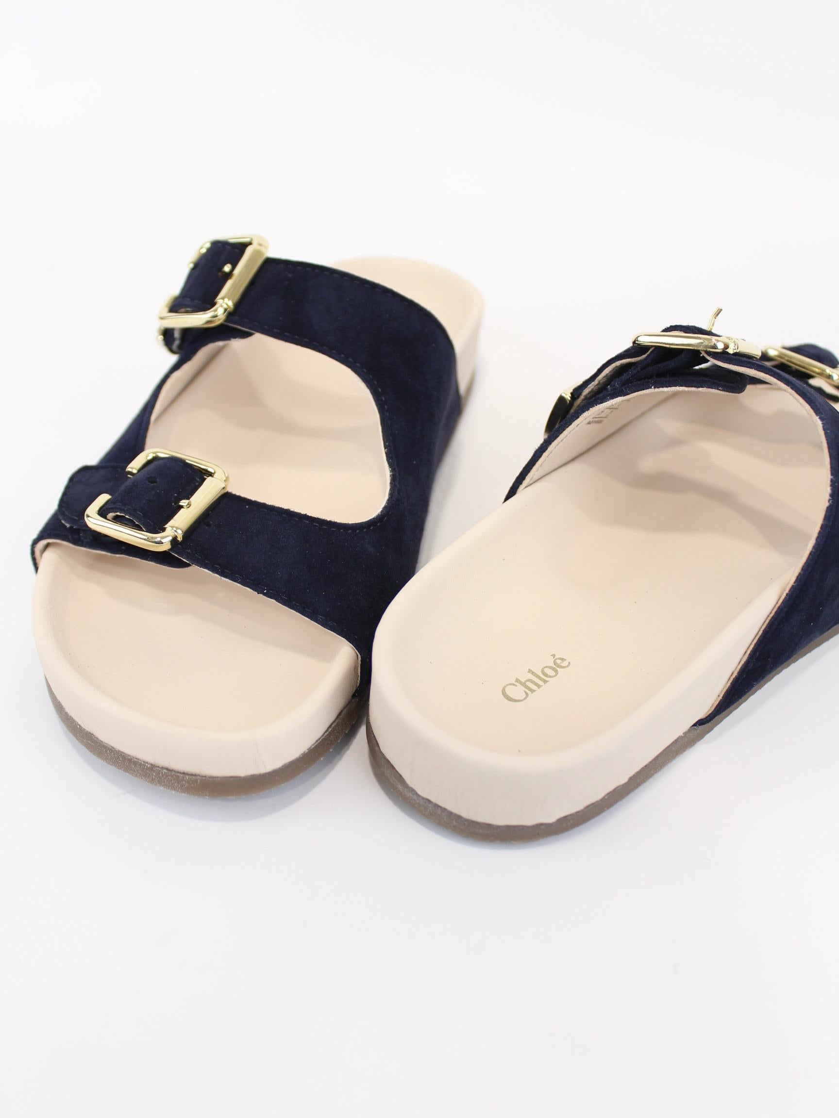 sandalo in pelle scamosciata C20513 859 CHLOE 