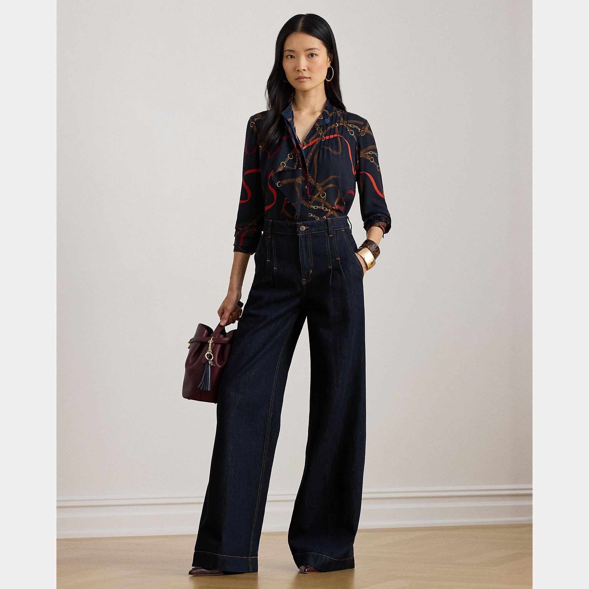 camicia con stampe a balze 200-P03553 001 LAUREN RALPH LAUREN 