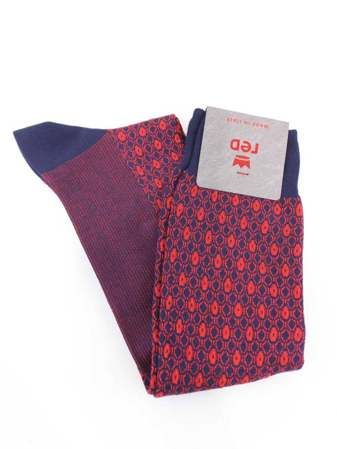 calza jacquard cerchietti 64028G V4019 RED 